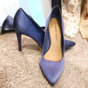 Ice blue Satin Christian Siriano Heel 4"